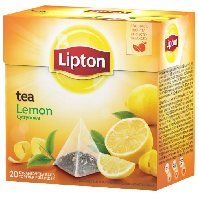 ⁨Herbata LIPTON PIRAMID (20 torebek) czarna z aromatem cytryna⁩ w sklepie Wasserman.eu