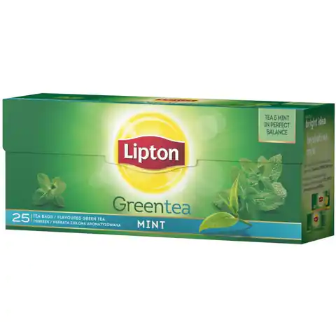 ⁨Herbata LIPTON (25 torebek) zielona z nutą mięty GREEN MINT⁩ w sklepie Wasserman.eu