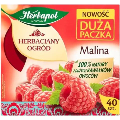⁨Herbata HERBAPOL owocowo-ziołowa (40 tb) Malina 108g HERBACIANY OGRÓD⁩ w sklepie Wasserman.eu