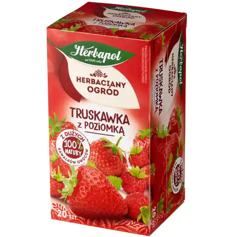 ⁨HERBAPOL fruit and herb tea (20 tb) strawberry with wild strawberry 50g TEA GARDEN⁩ at Wasserman.eu