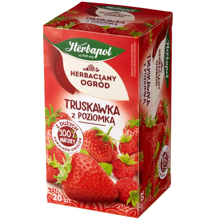 ⁨Herbata HERBAPOL owocowo-ziołowa (20 tb) truskawka z poziomką 50g HERBACIANY OGRÓD⁩ w sklepie Wasserman.eu