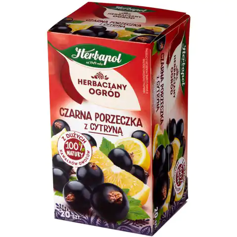 ⁨Herbata HERBAPOL owocowo-ziołowa (20 tb) Czarna Porzeczka z cytryną 54g⁩ w sklepie Wasserman.eu