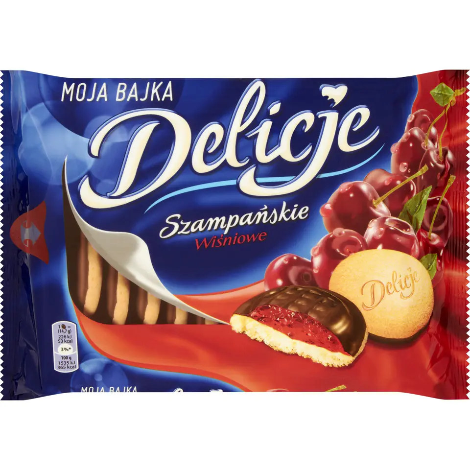 ⁨DELICJE Champagne Biscuits 294g cherry⁩ at Wasserman.eu