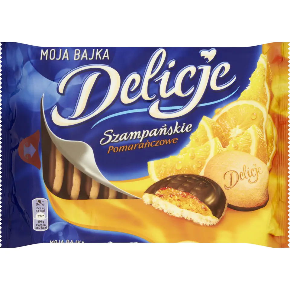 ⁨Ciastka DELICJE Szampańskie 294g pomarańcza⁩ w sklepie Wasserman.eu