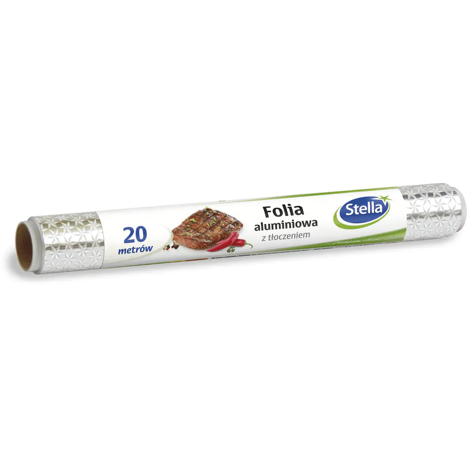⁨Folia aluminiowa z tłoczeniem w gwiazdki 29cm*20m STELLA ST1-F-0210⁩ w sklepie Wasserman.eu