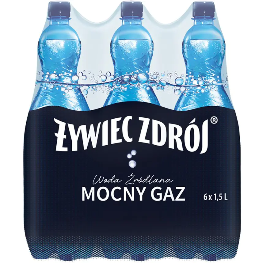 ⁨Woda źródlana ŻYWIEC ZDRÓJ 1.5L (6szt) mocno gazowana z kaucją⁩ w sklepie Wasserman.eu