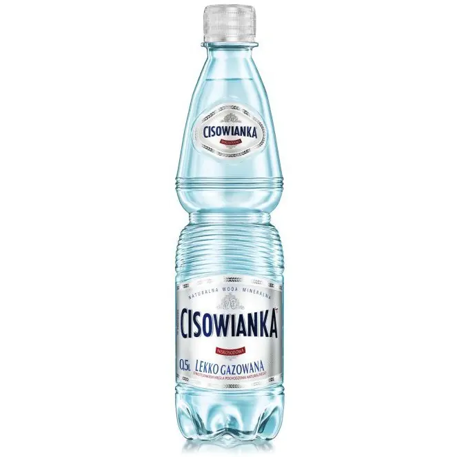 ⁨Woda mineralna CISOWIANKA 0.5L (12szt) lekko gazowana z kaucją⁩ w sklepie Wasserman.eu
