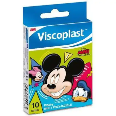⁨Plastry dla dzieci Miki i przyjaciele VISCOPLAST 72x25mm 10szt UU-010328498 3M⁩ w sklepie Wasserman.eu