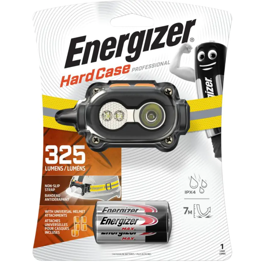 Latarka czołowa ENERGIZER HardCase Professional 325lm + 3xAA/LR6 w sklepie Wasserman.eu