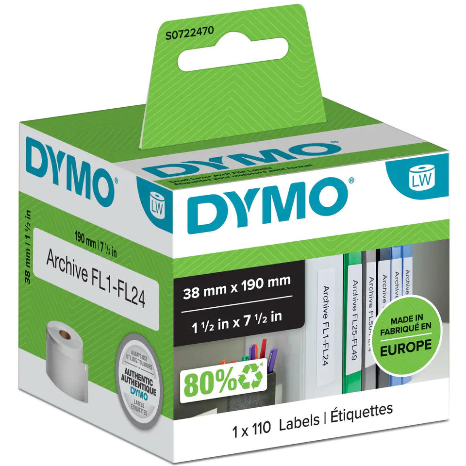 ⁨Et.DYMO for small segr.38*190 99018 S0722470⁩ at Wasserman.eu