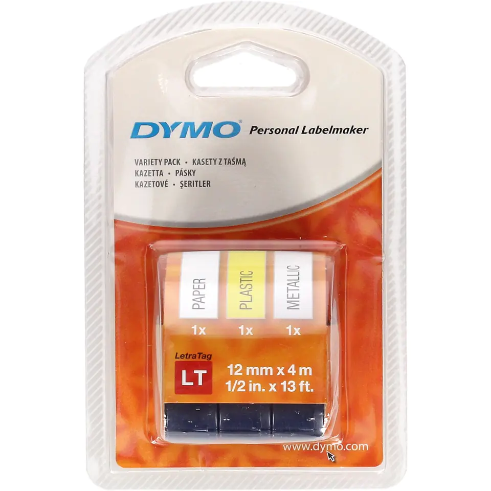 ⁨LETRATAG tape pap/plast/met.59431(3) DYMO white/yellow/sre SS0721780⁩ at Wasserman.eu