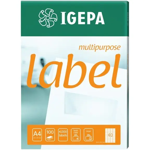 ⁨Self-adhesive label A4 (100sheets) 38,1x21,2mm CONTILABEL EA-381X212⁩ at Wasserman.eu