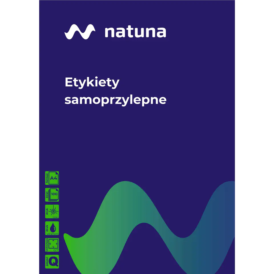 ⁨Self-adhesive label NATUNA A4 (100ark) 105x74mm (8ethic/ark)⁩ at Wasserman.eu