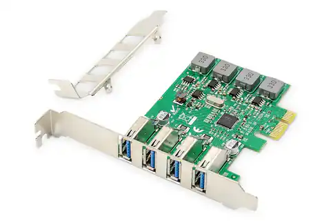 ⁨Karta rozszerzeń (Kontroler) USB 3.0 PCI Express 4xUSB 3.0 Low Profile Chipset: VL805⁩ w sklepie Wasserman.eu