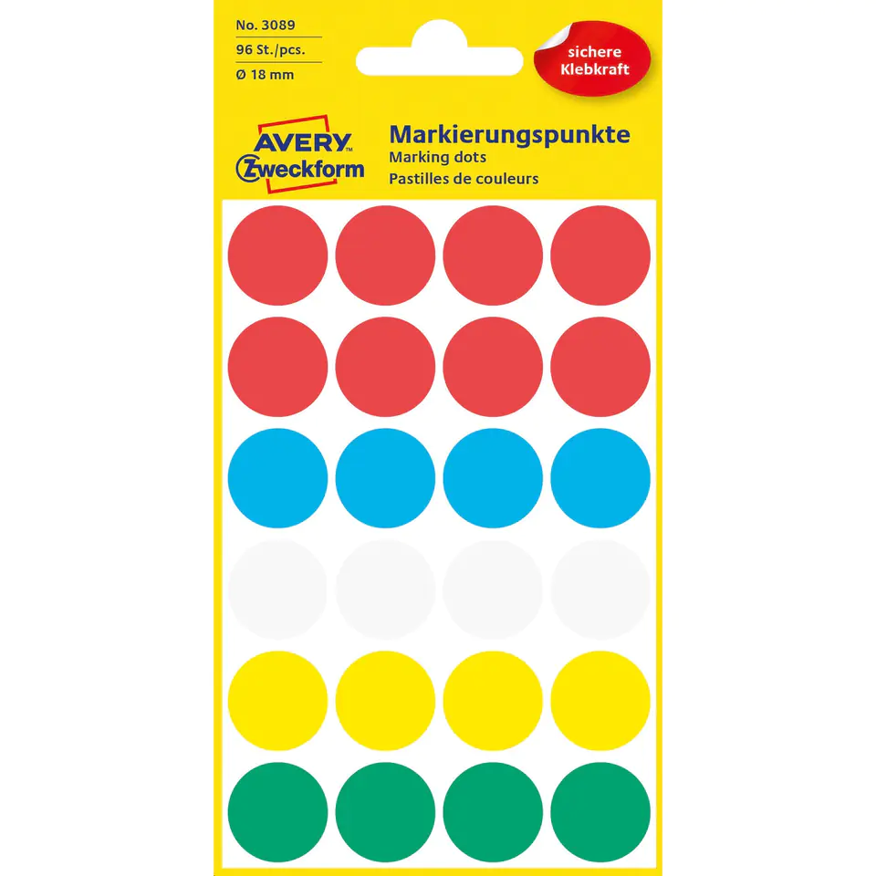 ⁨Labels ZF Q18mm 3089 wheels color mix AVERY ZWECKFORM⁩ at Wasserman.eu