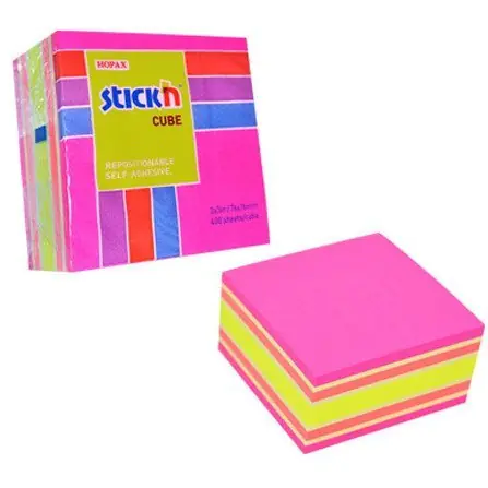 ⁨Bloczek samoprzylepny 76x76mm 400k mix różowy/żółty STICK"N 21536⁩ w sklepie Wasserman.eu