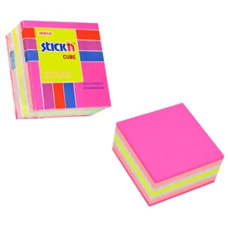 ⁨Block STICK"N 51x51mm pink-mix neon and pastel 21533⁩ at Wasserman.eu