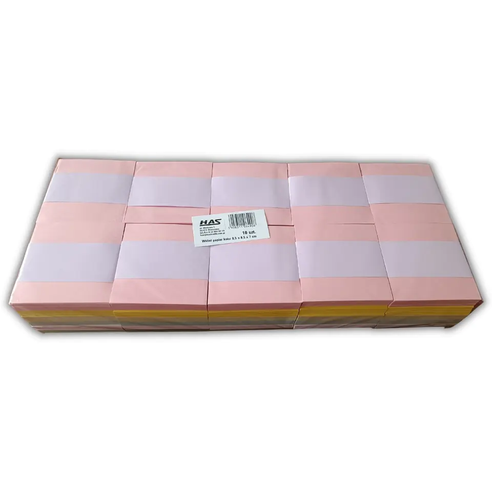 ⁨Bloczek nieklejony 80x80x70mm kolor (10szt) HAS⁩ w sklepie Wasserman.eu