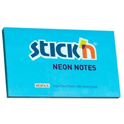 ⁨Block STICK'N 127x76mm blue neon 100k 21213⁩ at Wasserman.eu