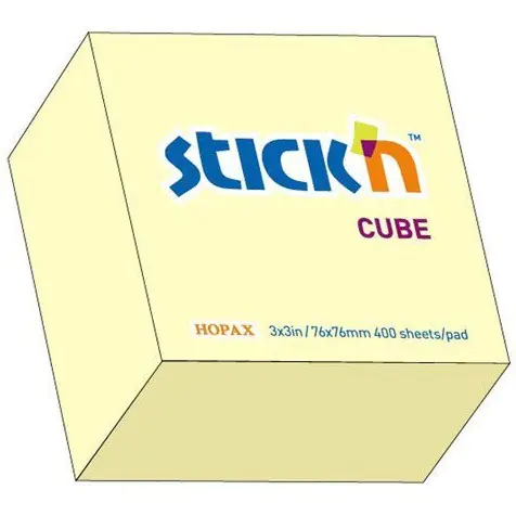 ⁨Block STICK' 76x76mm 400k yellow pastel 21072⁩ at Wasserman.eu