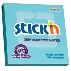 ⁨Bloczek STICK`N 76x76mm 360stopni niebieski 21553⁩ w sklepie Wasserman.eu