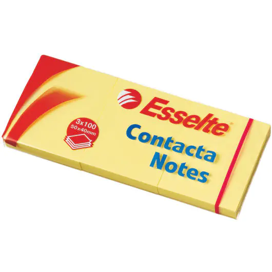 ⁨Adhesive blocks ESSELTE 40x50mm yellow (3pcs) 100k 83012⁩ at Wasserman.eu