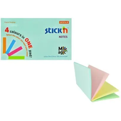 ⁨Bloczek STICK"N MAGIC PAD 76x127mm pastel mix kolorów 21576⁩ w sklepie Wasserman.eu