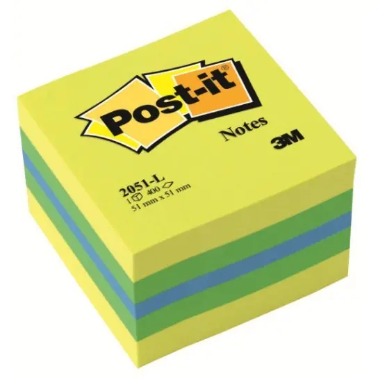 ⁨Bloczek samoprzylepny 51x51mm 400k cytrynowy POST-IT 009543115 3M⁩ w sklepie Wasserman.eu