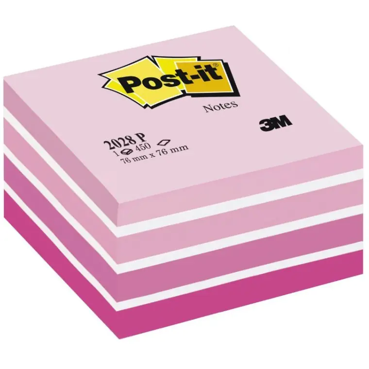 ⁨Bloczek samoprzylepny 76x76mm 450k różowy POST-IT 2028-P FT510093170 3M⁩ w sklepie Wasserman.eu