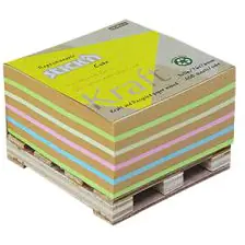 ⁨KRAFT CUBE NOTEBOOK PALETTE 76X76MM, 5 COLORS, 400 CARDS. ( 21817⁩ at Wasserman.eu