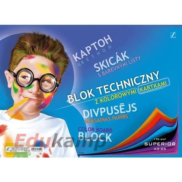 ⁨Blok techniczny A3 10k kolorowe kartki KRESKA⁩ w sklepie Wasserman.eu