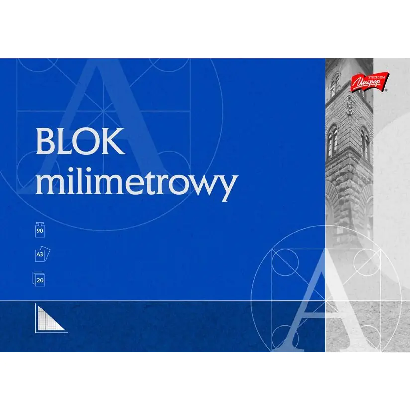 ⁨Blok milimetrowy A3 20k UNIPAP⁩ w sklepie Wasserman.eu