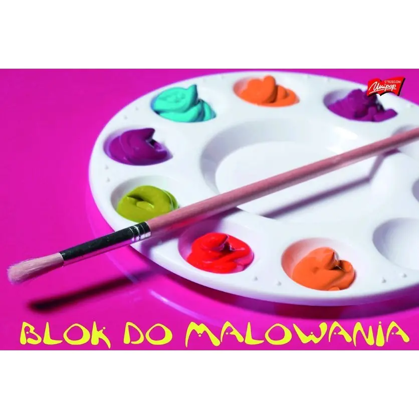⁨Blok rysunkowy szkolny A4 biały 20 kartek 80g UNIPAP⁩ w sklepie Wasserman.eu