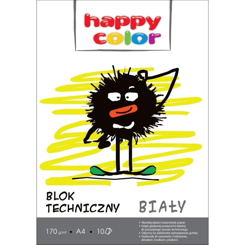 ⁨Blok techniczny A4 170g biały 3550 2030-0 HAPPY COLOR⁩ w sklepie Wasserman.eu