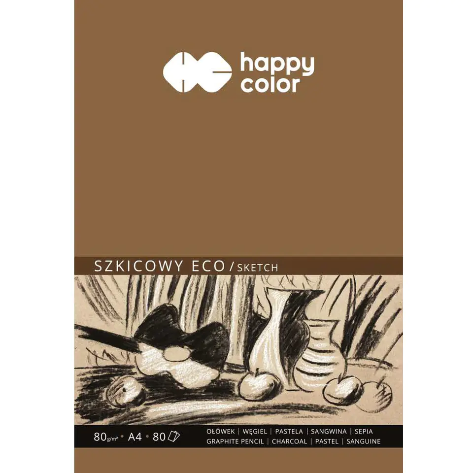 ⁨Blok rysunkowy A4 80k 80g ECO HA 3708-2030-A80 HAPPY COLOR⁩ w sklepie Wasserman.eu