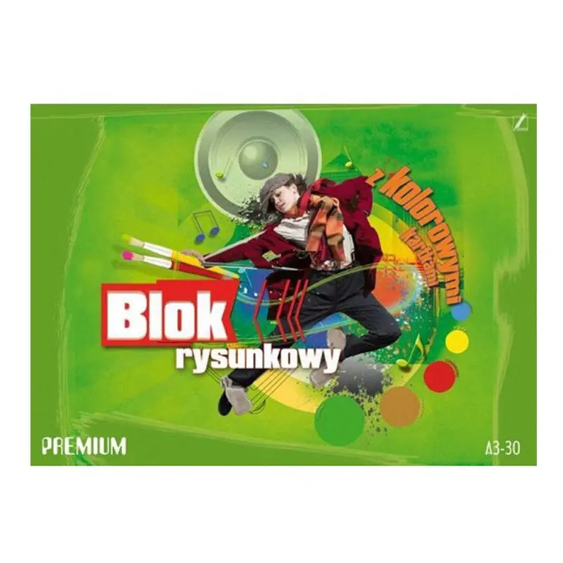 ⁨Blok rysunkowy kolorowy A3 30k PREMIUM KRESKA⁩ w sklepie Wasserman.eu