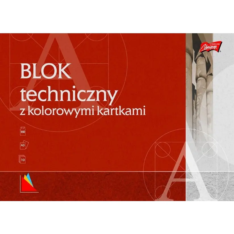 ⁨Blok techniczny A3 10k kolor UNIPAP⁩ w sklepie Wasserman.eu