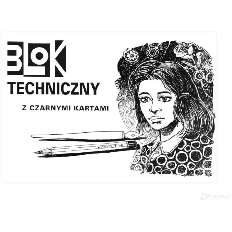 ⁨Blok techniczny A3 10k z czarnymi kartkami KRESKA⁩ w sklepie Wasserman.eu