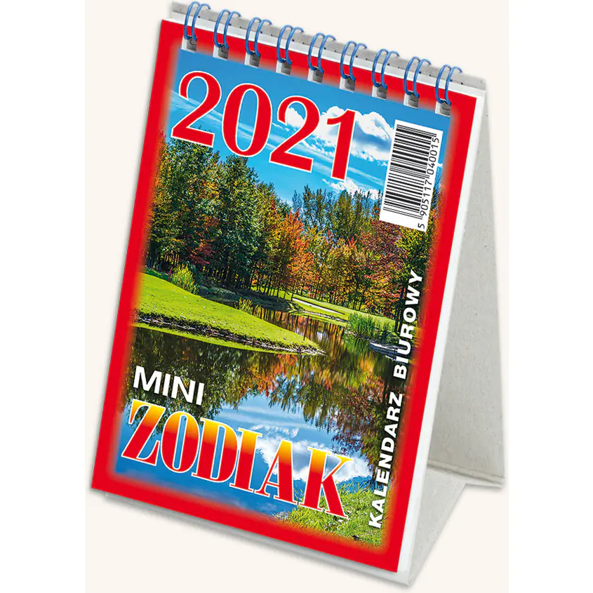 ⁨Office calendar standing vertical MINI ZODIAK H7 85 x 120 mm TELEGRAPH⁩ at Wasserman.eu