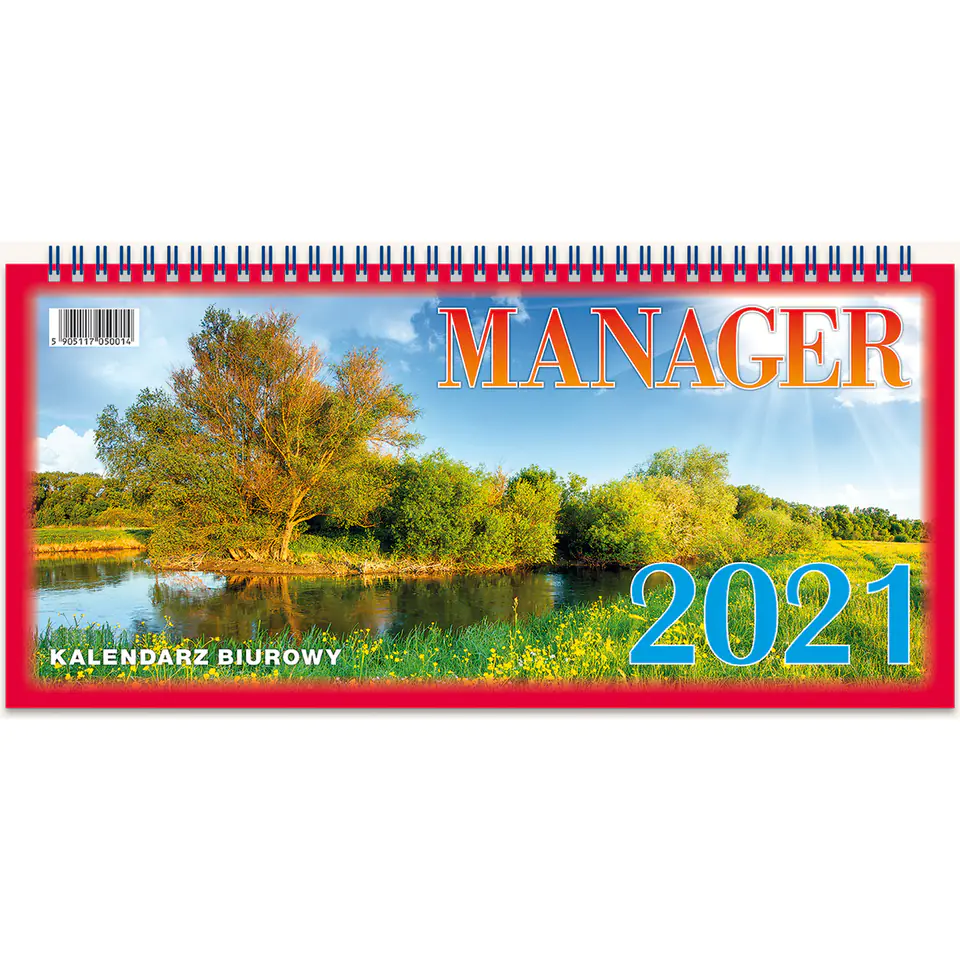 ⁨Kalendarz biurowy leżący MANAGER H3 320x150mm 2026 TELEGRAPH⁩ w sklepie Wasserman.eu