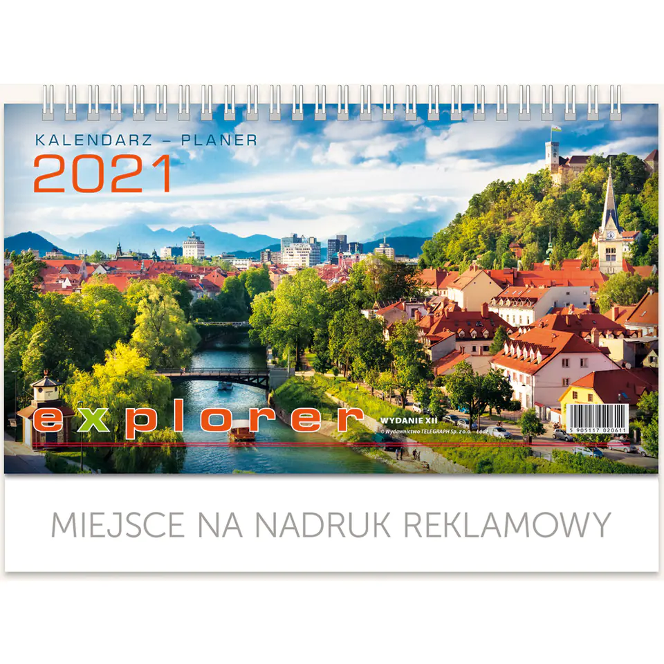 ⁨Office calendar EXPLORER (H1) 230 x 170 mm TELEGRAPH⁩ at Wasserman.eu