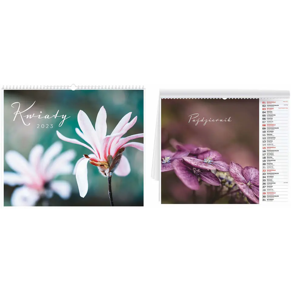 ⁨Board calendar 40x33,5 cm Flowers INTERDRUK⁩ at Wasserman.eu