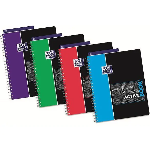 ⁨Kołozeszyt A4 80k kratka ACTIVEBOOK mix kolor STUDENT 400019520 OXFORD⁩ w sklepie Wasserman.eu