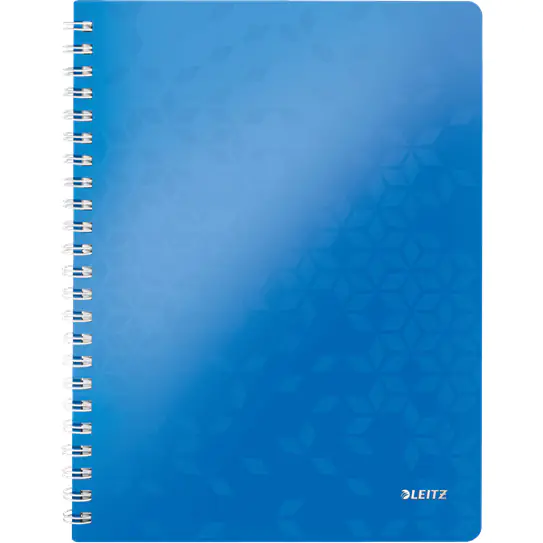 ⁨Kołonotatnik LEITZ WOW A4 80k PP kratka niebieski 46380036⁩ w sklepie Wasserman.eu