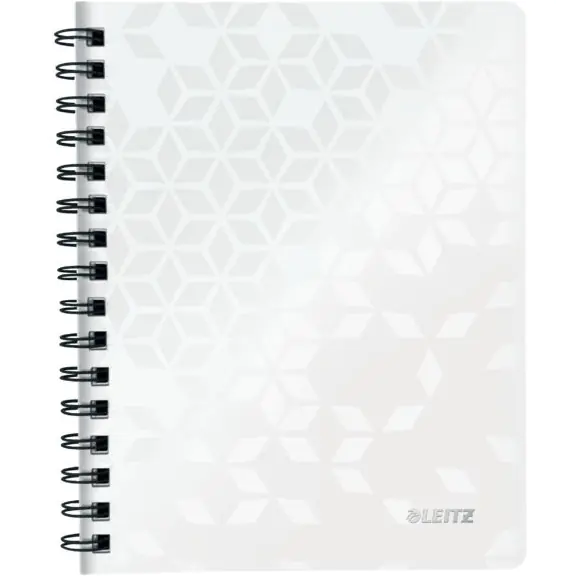 ⁨Checkered notebook A5 PP Leitz WOW, white 46410001⁩ at Wasserman.eu