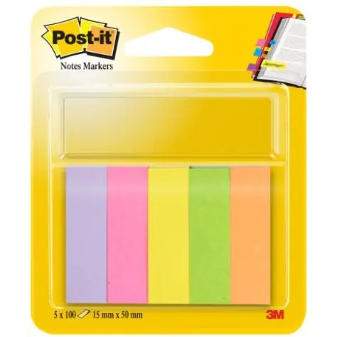 ⁨Zakładki indeksujące 15x50mm 100k mix kolorów (5szt) POST-IT 670 UU009543362 3M⁩ w sklepie Wasserman.eu