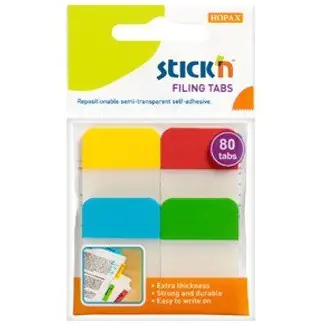 ⁨Przekładki indeksujące przeźroczyste 38x25mm 4 kolory 21607 STICK'N⁩ w sklepie Wasserman.eu