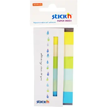 ⁨Zakładki papierowe 45x15mm 6 kolorów SUMMER 180 kartek 21596 STICK'N⁩ w sklepie Wasserman.eu