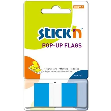 ⁨Zakładki indeksujące 45x25mm w podajniku niebieski 50szt 26024 STICK`N⁩ w sklepie Wasserman.eu