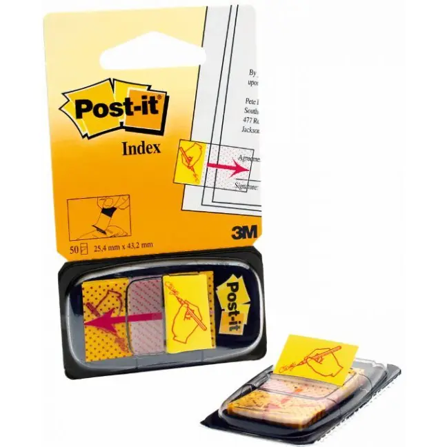 ⁨Zakładki indeksujące POST-IT 25x43mm RĘKA+OŁÓWEK 680-31 50sztuk 3M⁩ w sklepie Wasserman.eu